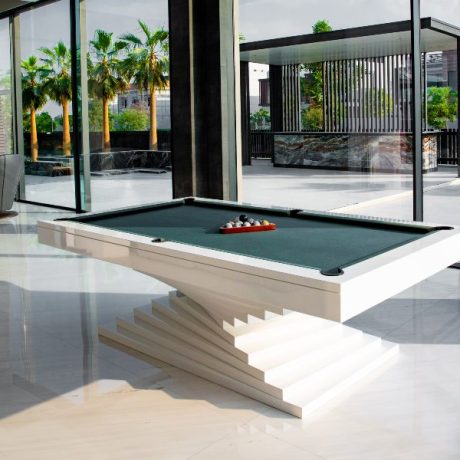 Snooker Tables in Dubai | Custom Modern Luxurious white Pool Billiard Table Dubai